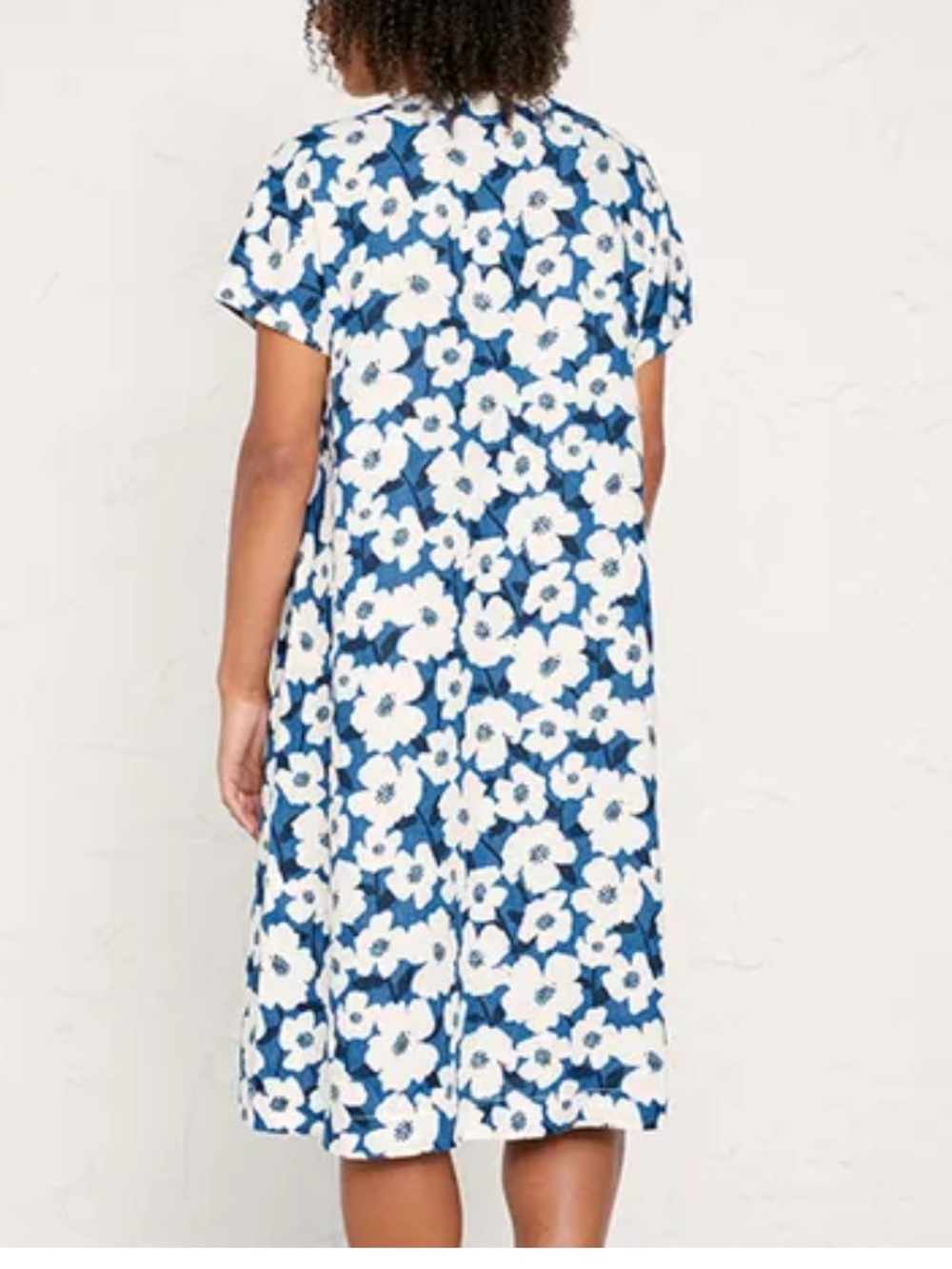 Seasalt Primary Dress in a Mallow Flower Cargo floral pattern 100% Linen Pockets - Picture 3 of 6
